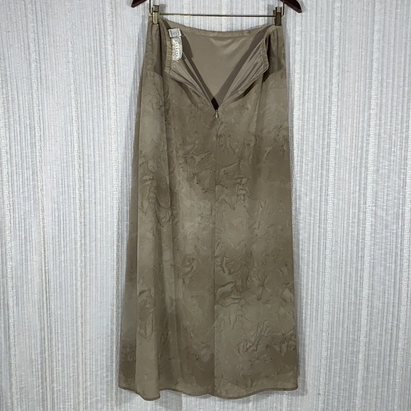 Vintage 80's Express Tan Maxi Skirt-Size 5/6 - Picture 6 of 13
